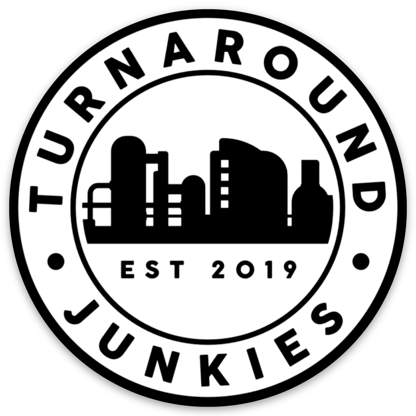BLACK AND WHITE CIRCLE TURNAROUND JUNKIES