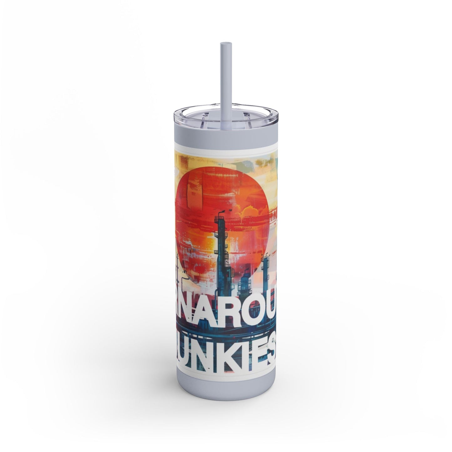 Turnaround Junkies  Red Sun Rising Maars Maker Skinny Matte Tumbler, 20oz