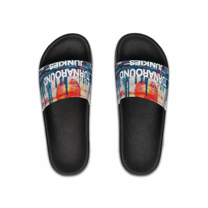 Turnaround Junkies  Red Sun Rising Men's Slide Sandals