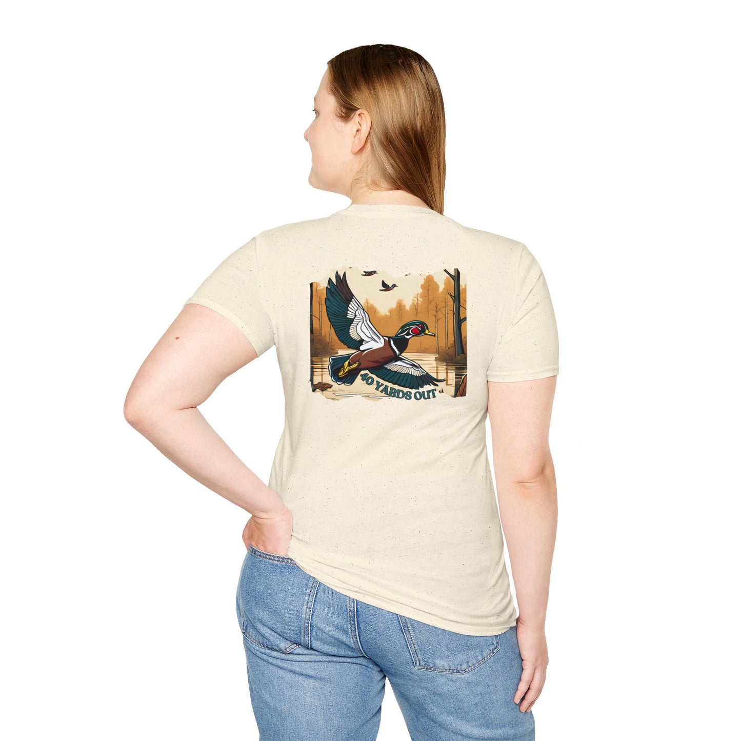 40 Yards Out Wood Duck Unisex Softstyle T-Shirt