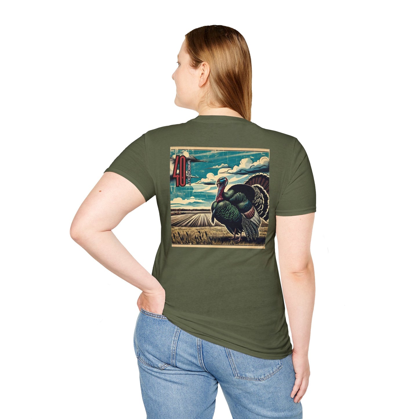 40 Yards Out Turkey Unisex Softstyle T-Shirt