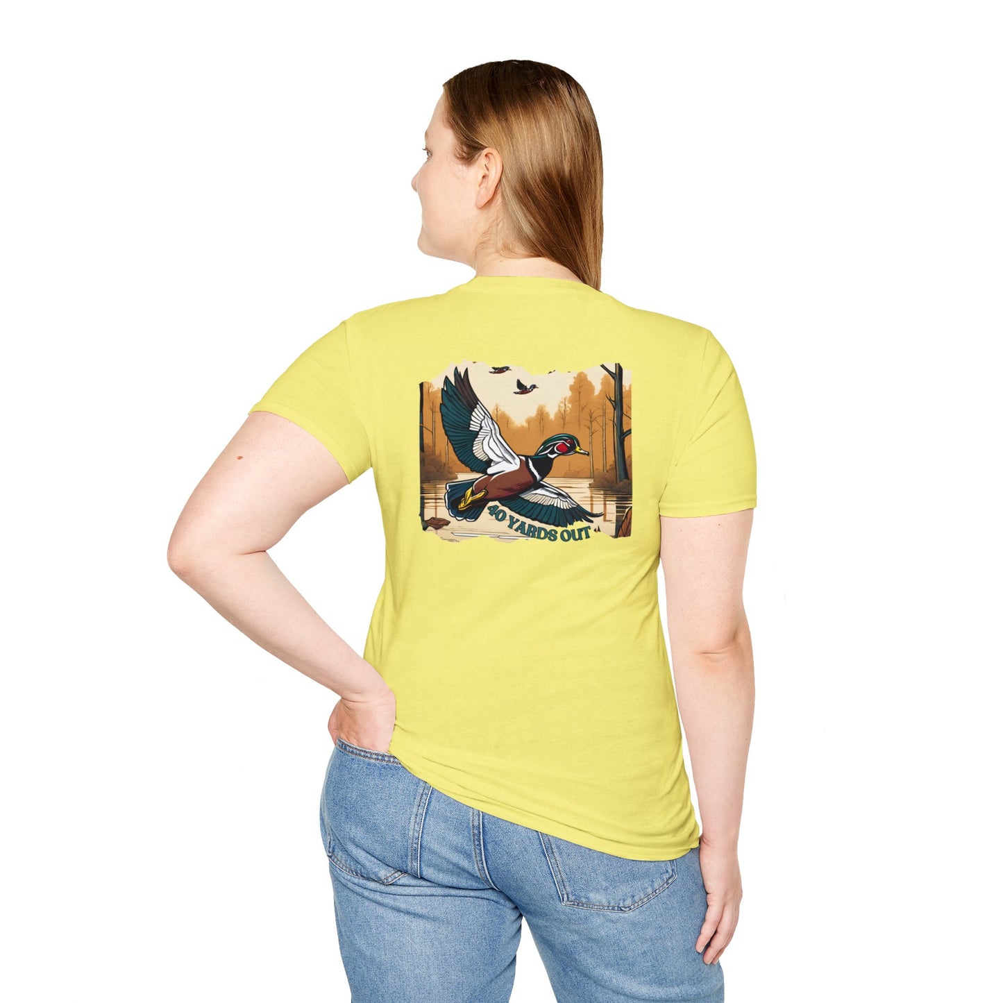 40 Yards Out Wood Duck Unisex Softstyle T-Shirt