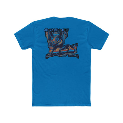 Wild Hog Multi color Cotton Crew Tee