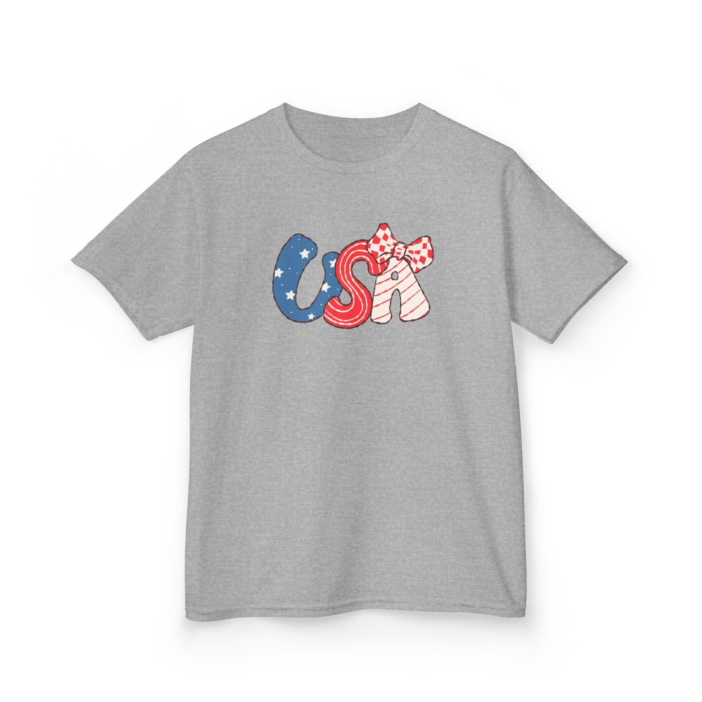 Kids USA with bow shirt