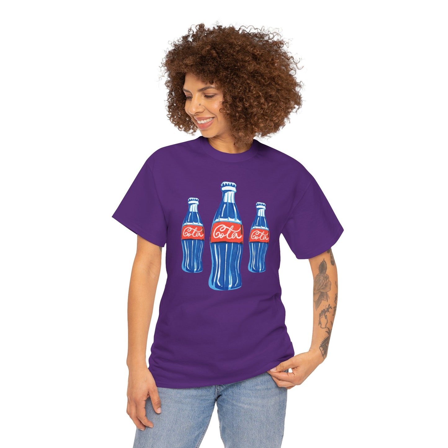 Coca Cola Retro Design Adult Heavy Cotton Tee
