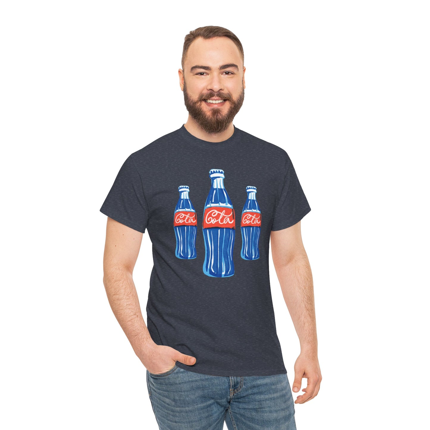 Coca Cola Retro Design Adult Heavy Cotton Tee