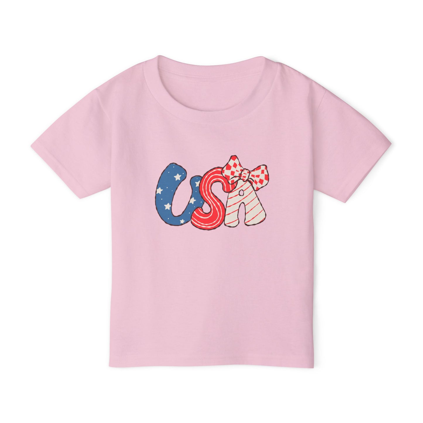 Toddler USA with bow shirt