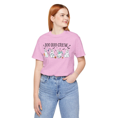 BOO BOO CREW HALLOWEEN NURSE Unisex Jersey Short Sleeve Tee