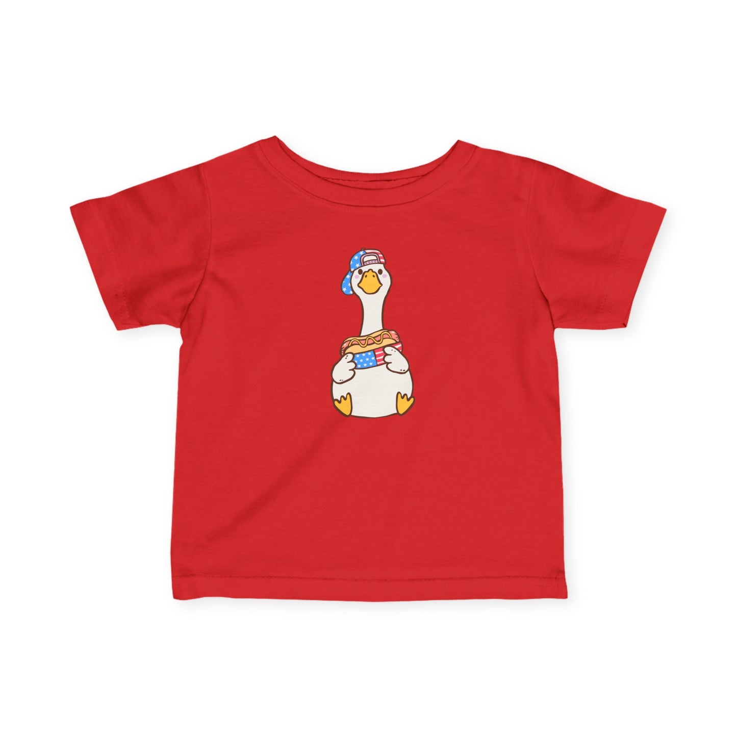 Infant Tee - Red, White, and Blue Duck Design