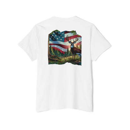 40 Yards Out American Flag Buck Pocket Tee