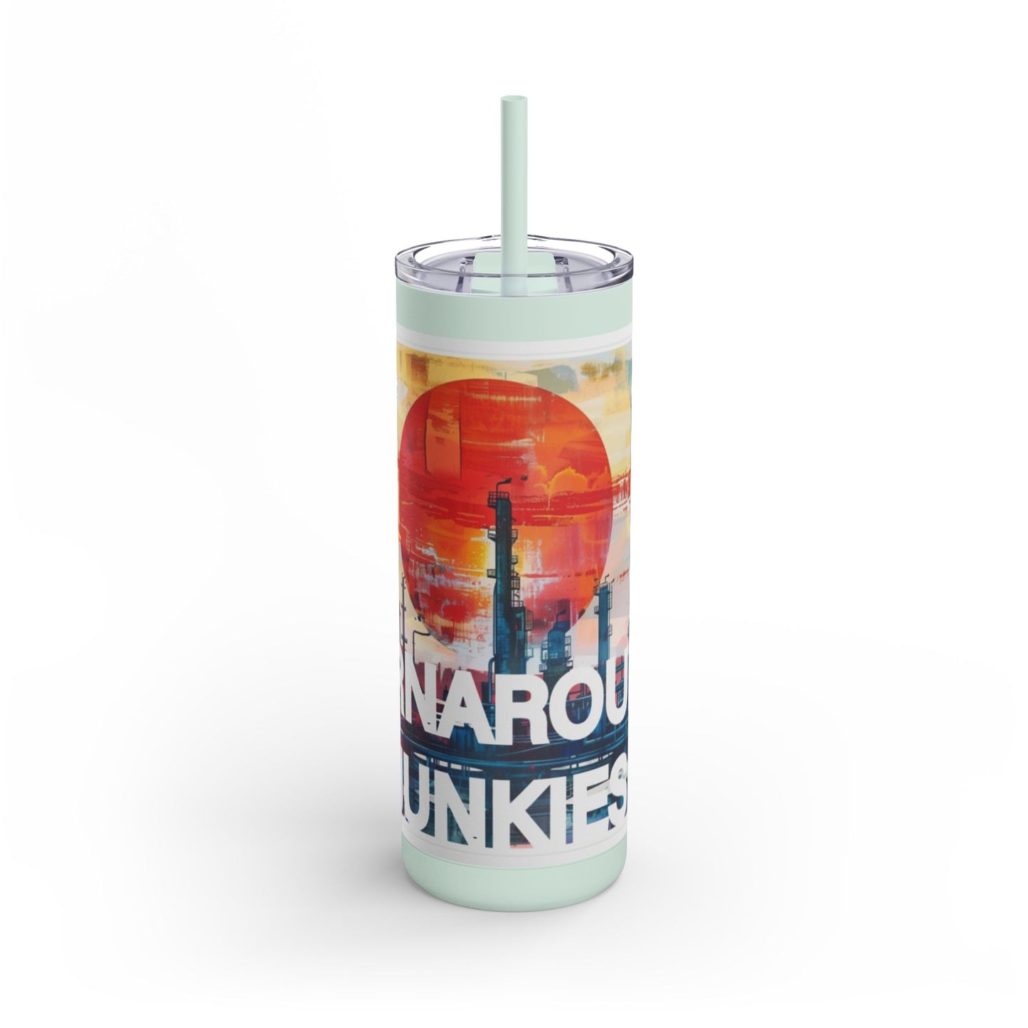 Turnaround Junkies  Red Sun Rising Maars Maker Skinny Matte Tumbler, 20oz