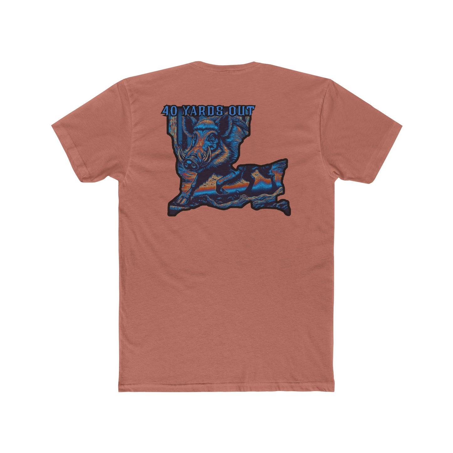 Wild Hog Multi color Cotton Crew Tee