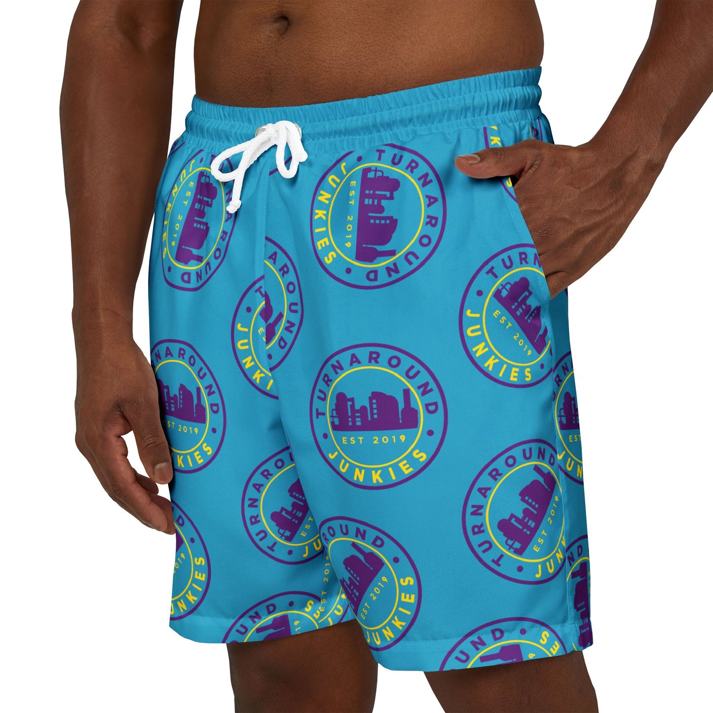 Turnaround Junkies Circle Logo Swim Shorts