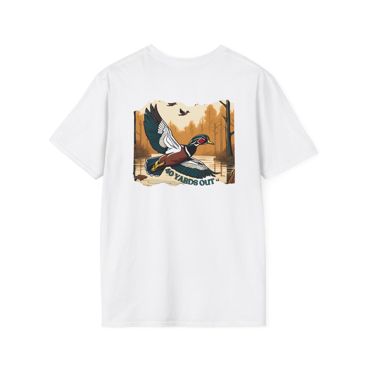 40 Yards Out Wood Duck Unisex Softstyle T-Shirt