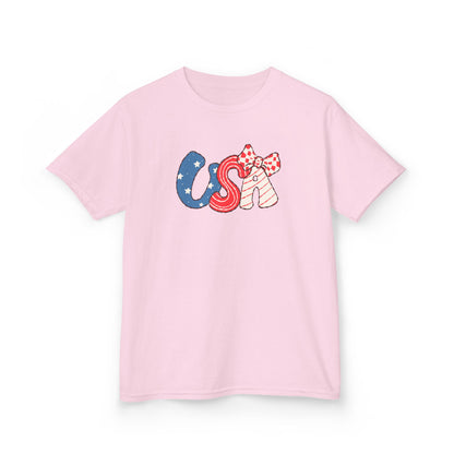 Kids USA with bow shirt
