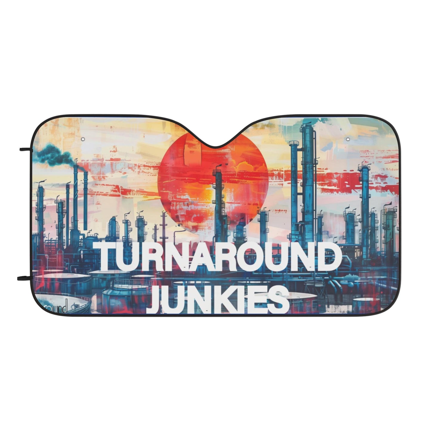 Turnaround Junkies  Red Sun Rising Car Sun Shades