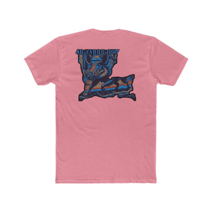 Wild Hog Multi color Cotton Crew Tee