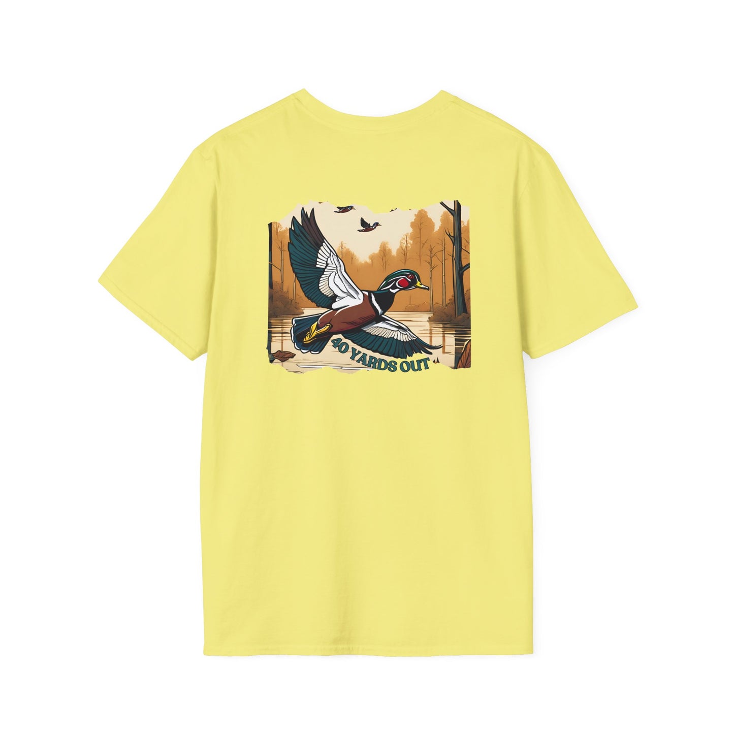 40 Yards Out Wood Duck Unisex Softstyle T-Shirt