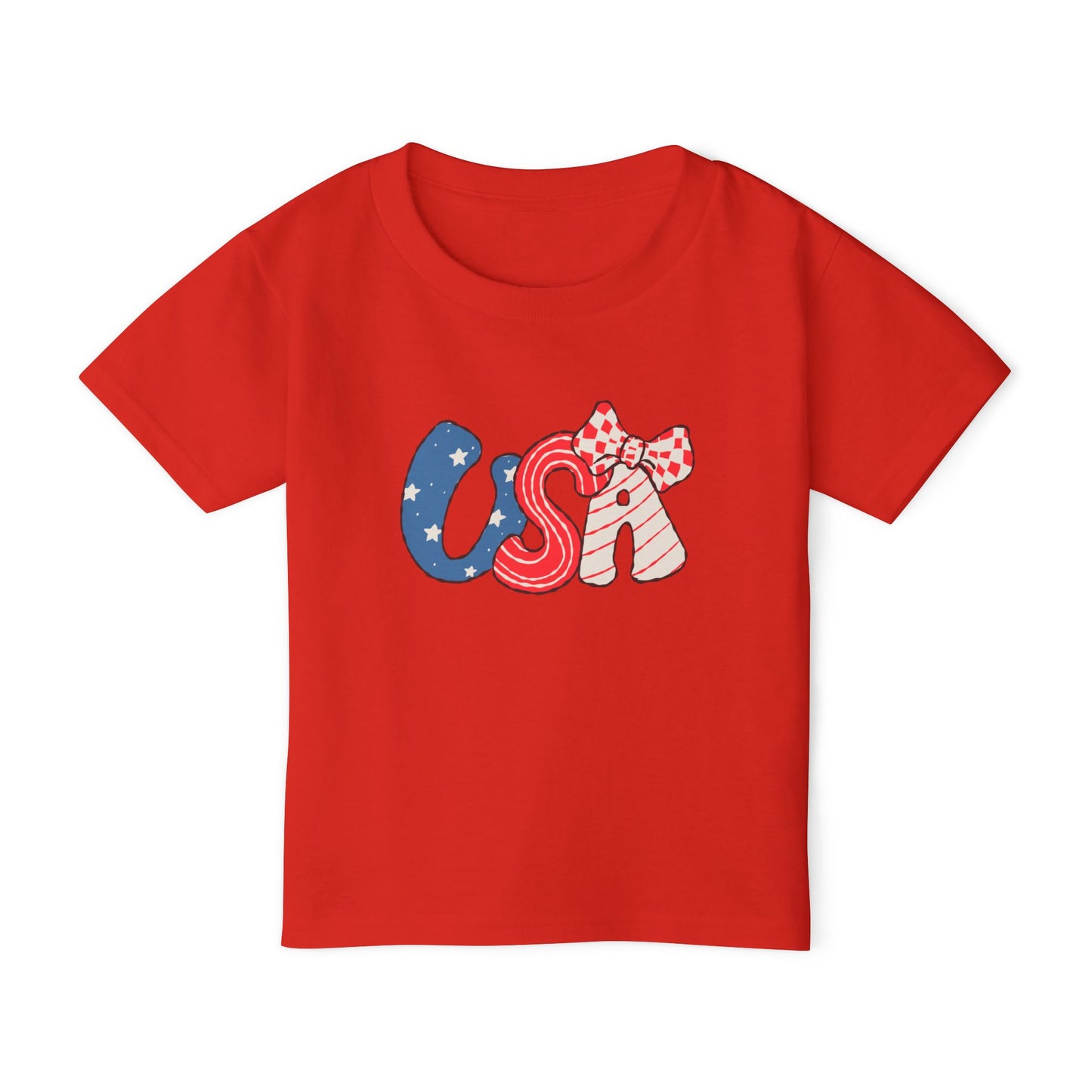 Toddler USA with bow shirt