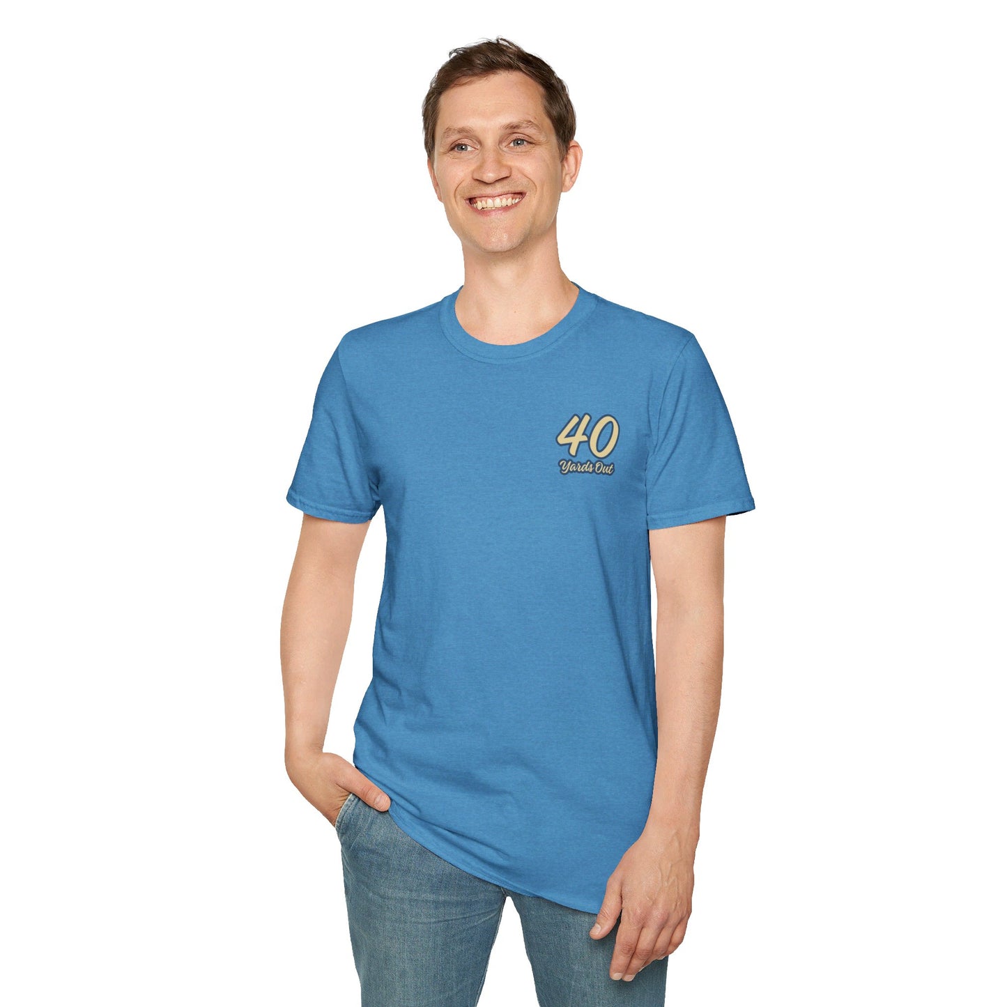 Black Lab Retriever in boat Unisex Softstyle T-Shirt