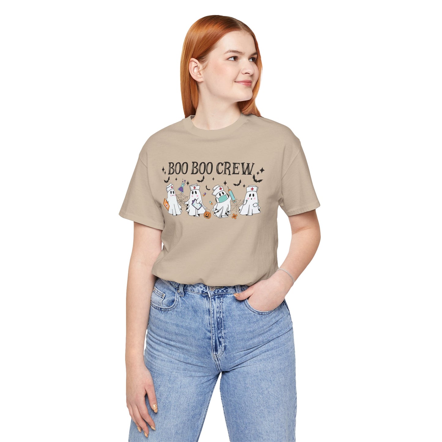 BOO BOO CREW HALLOWEEN NURSE Unisex Jersey Short Sleeve Tee