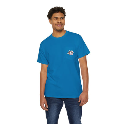 40 Yards Out American Flag Buck Pocket Tee
