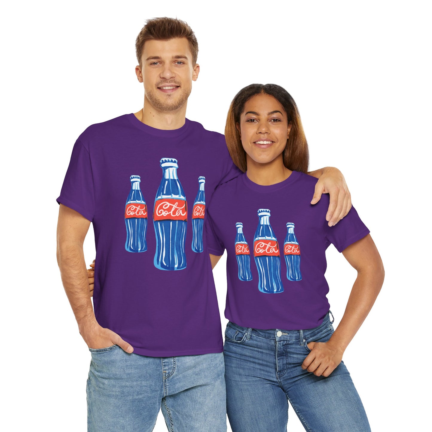 Coca Cola Retro Design Adult Heavy Cotton Tee