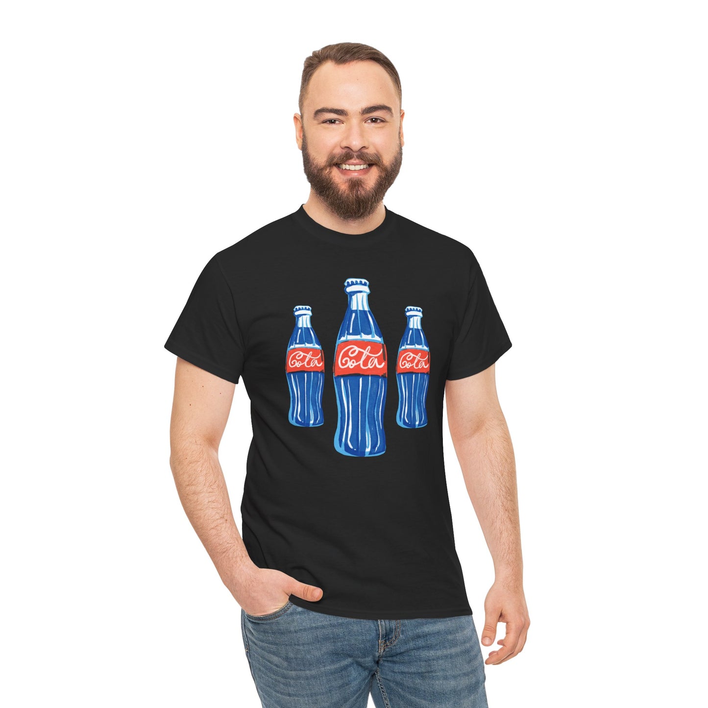 Coca Cola Retro Design Adult Heavy Cotton Tee