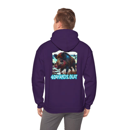 40 YARDS OUT Brand Productions Muddy Boar Heavy Blend™ Hooded Sweatshirt