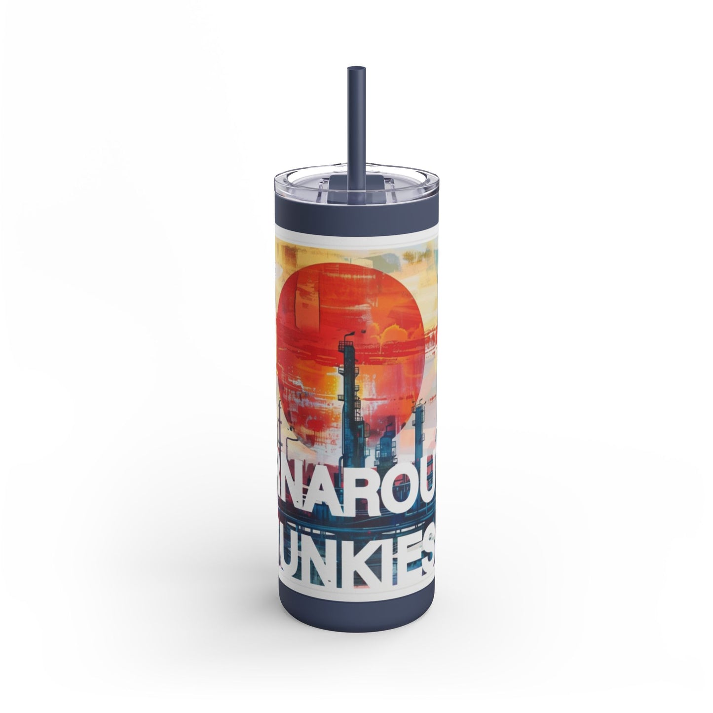 Turnaround Junkies  Red Sun Rising Maars Maker Skinny Matte Tumbler, 20oz