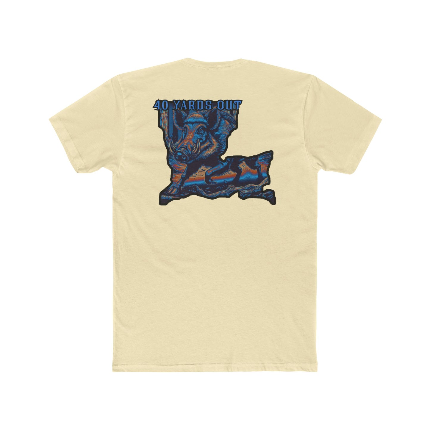 Wild Hog Multi color Cotton Crew Tee