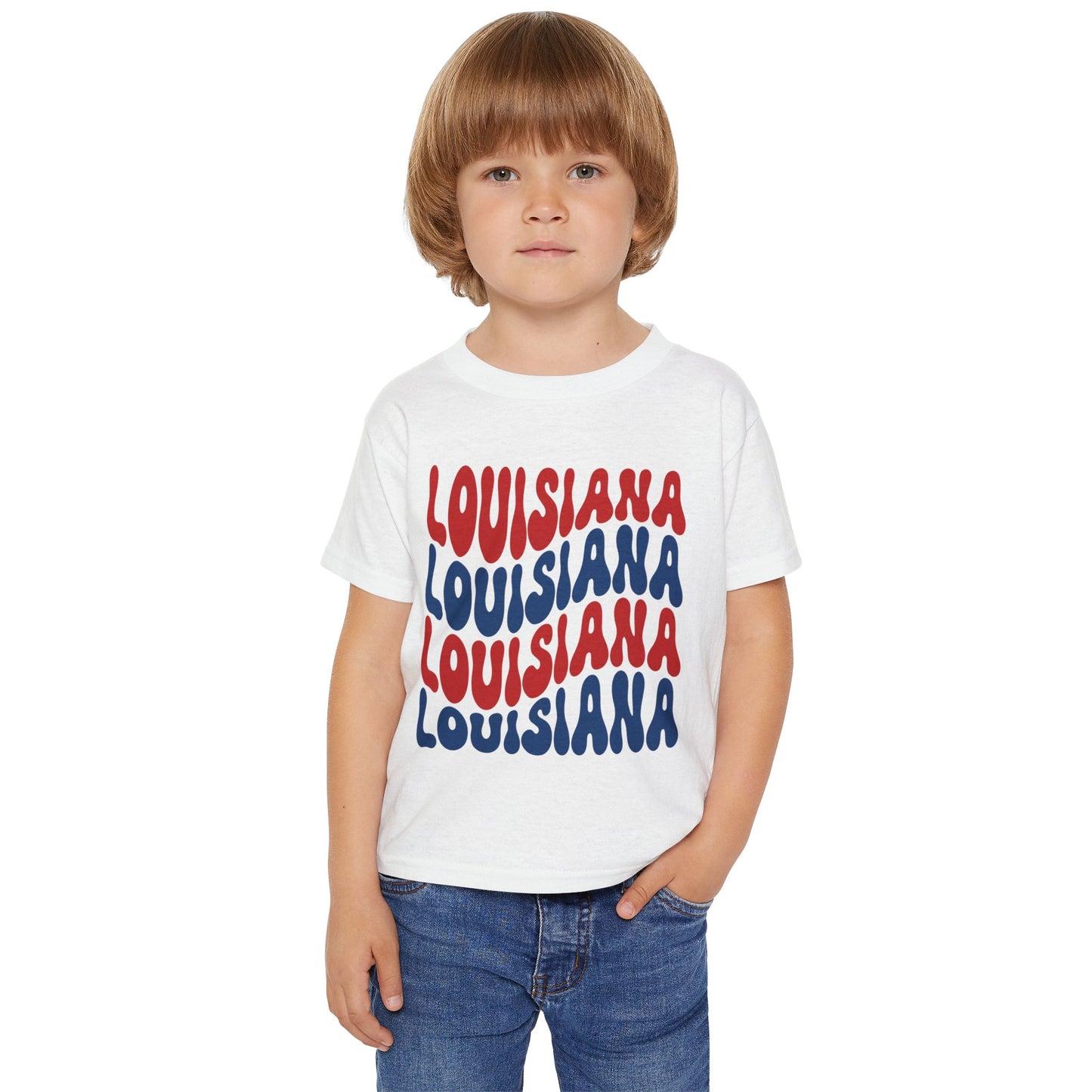 Toddler Louisiana Red White and Blue T-shirt