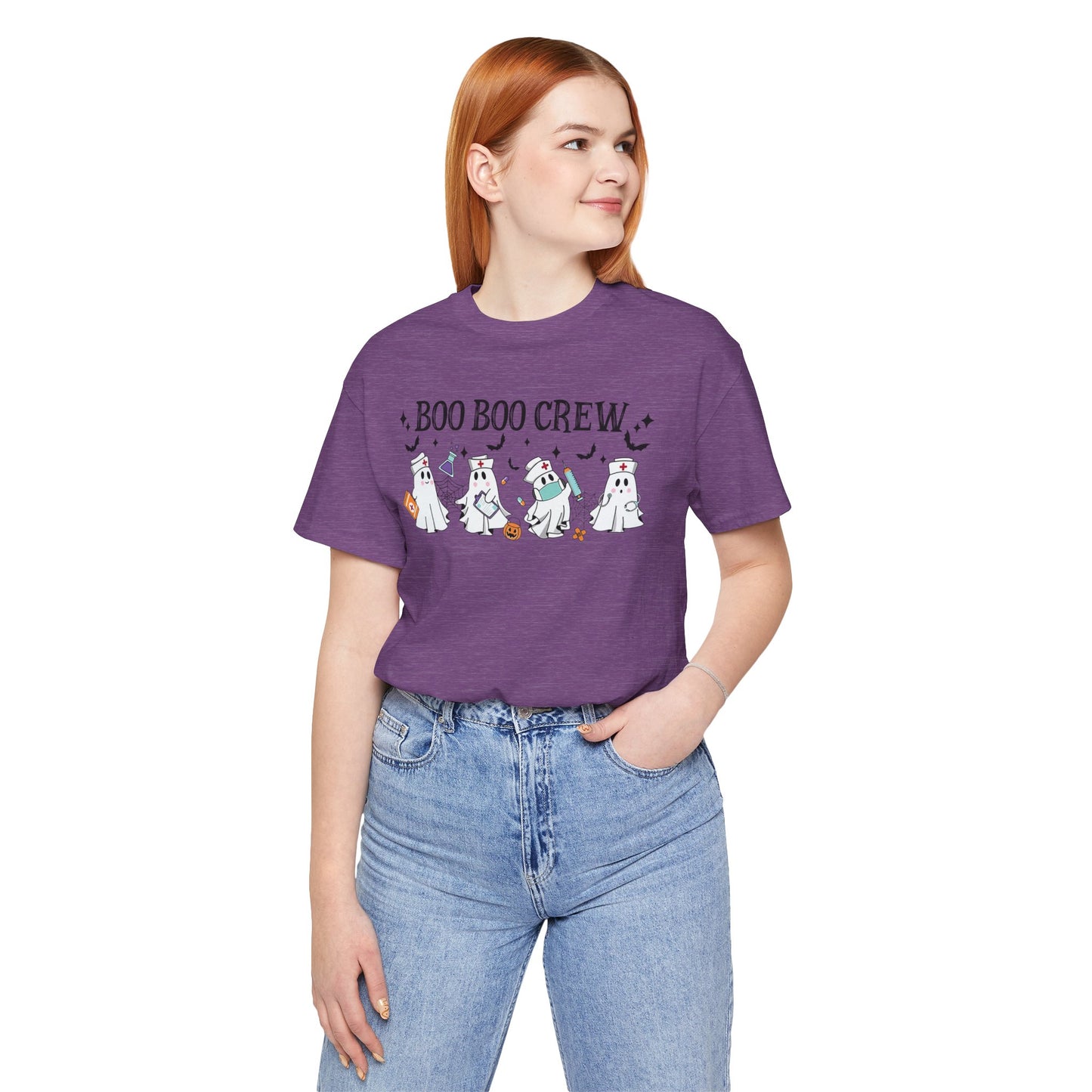BOO BOO CREW HALLOWEEN NURSE Unisex Jersey Short Sleeve Tee