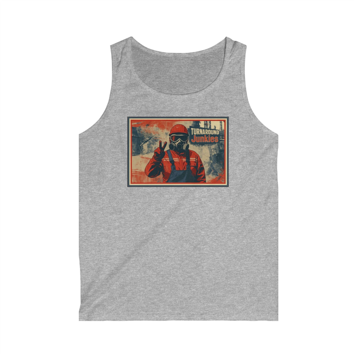 Turnaround Junkies Rectangle Half-Face Mask Men's Softstyle Tank Top