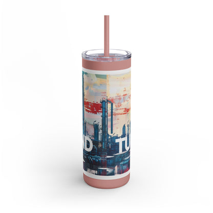 Turnaround Junkies  Red Sun Rising Maars Maker Skinny Matte Tumbler, 20oz