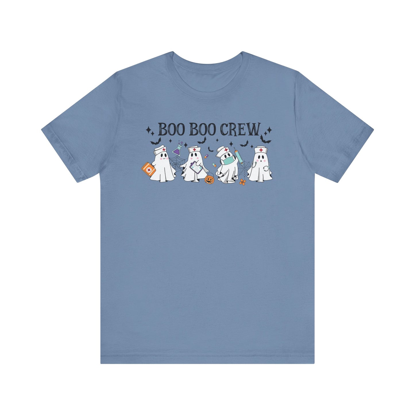 BOO BOO CREW HALLOWEEN NURSE Unisex Jersey Short Sleeve Tee
