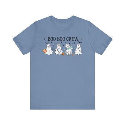 BOO BOO CREW HALLOWEEN NURSE Unisex Jersey Short Sleeve Tee