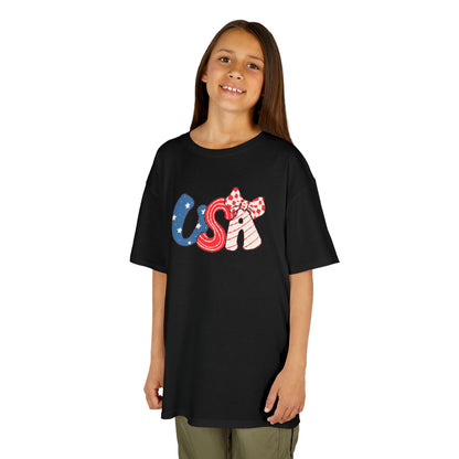 Kids USA with bow shirt