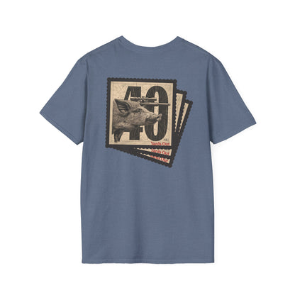 40 Yards Out Hog Hunt Unisex Softstyle T-Shirt