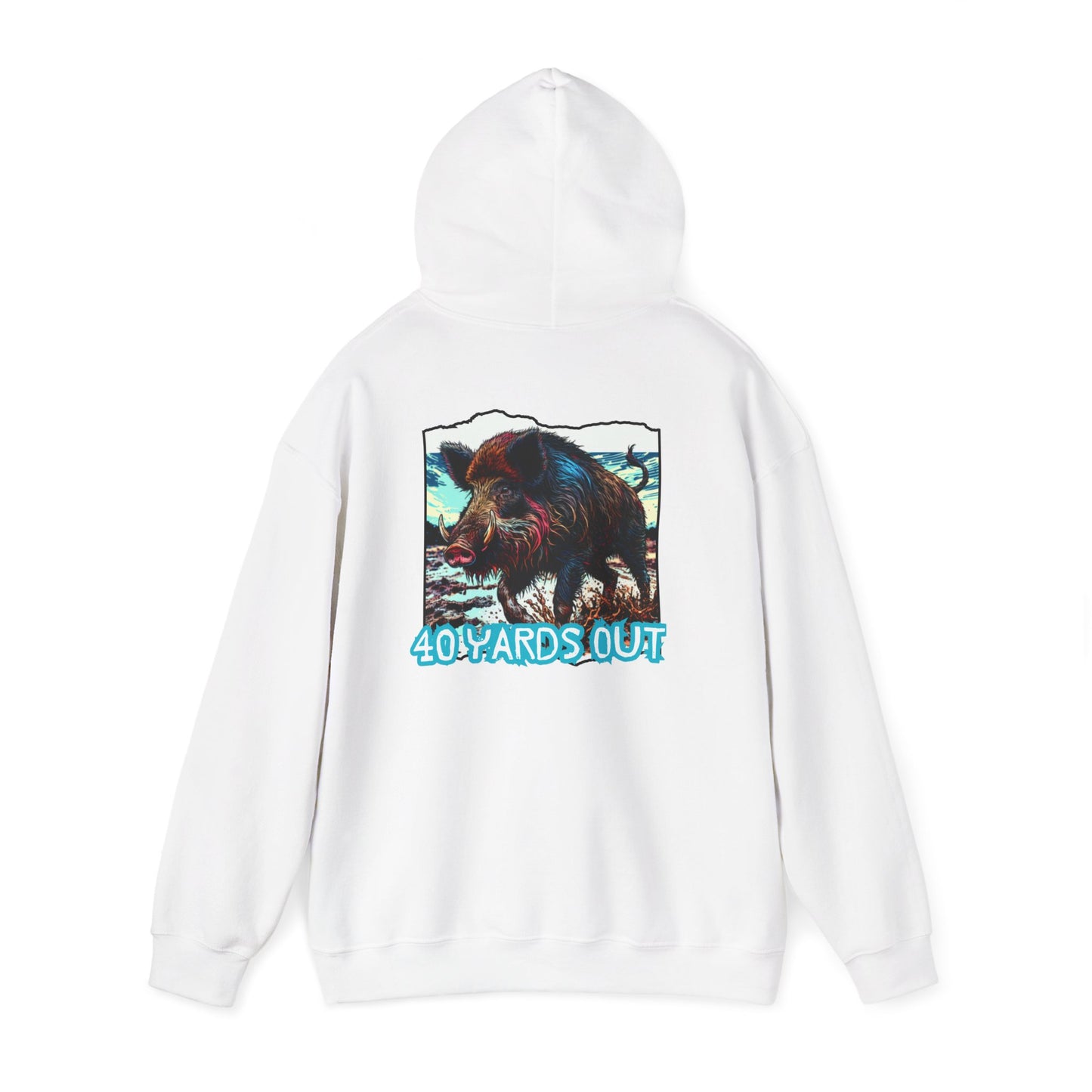 40 YARDS OUT Brand Productions Muddy Boar Heavy Blend™ Hooded Sweatshirt