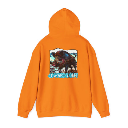 40 YARDS OUT Brand Productions Muddy Boar Heavy Blend™ Hooded Sweatshirt