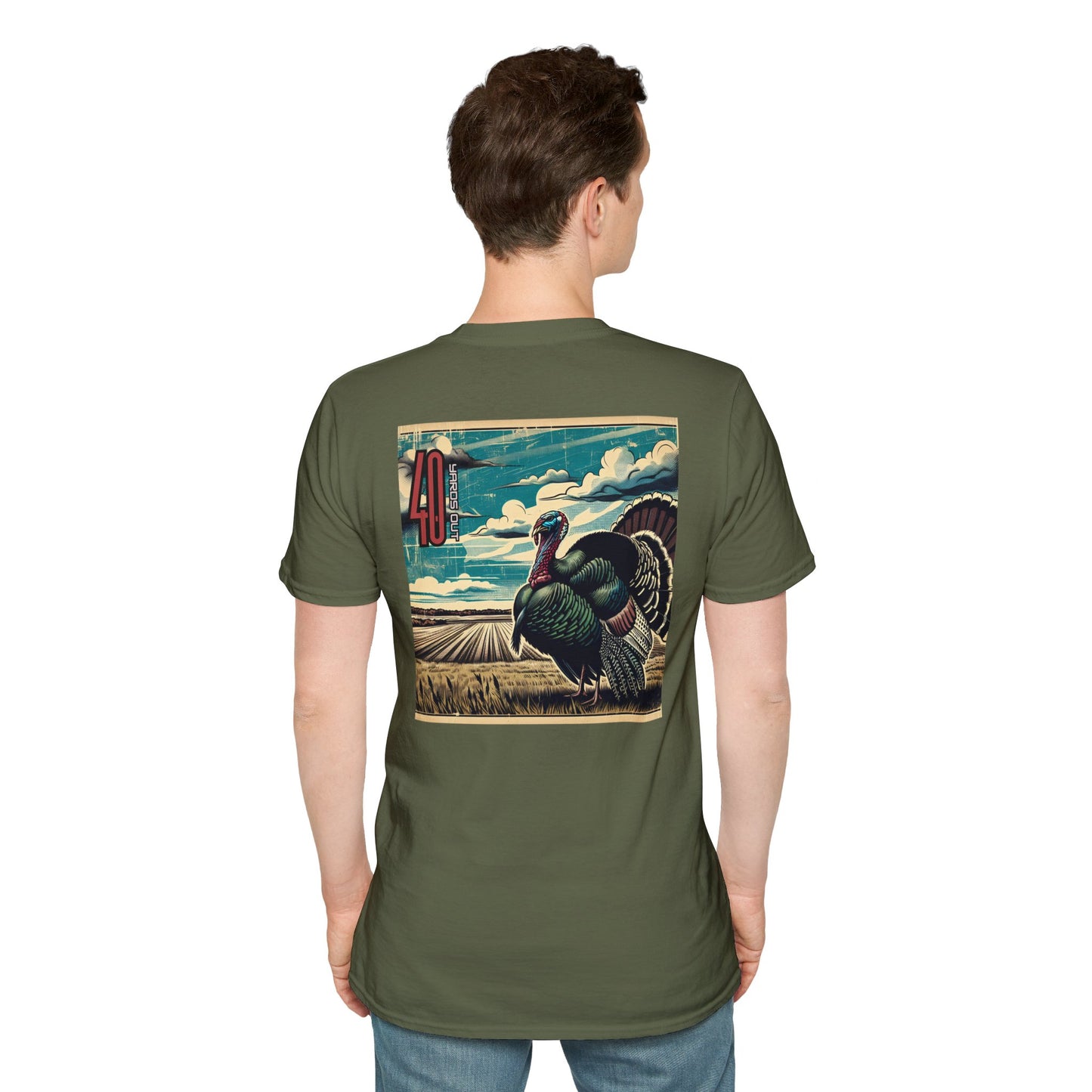 40 Yards Out Turkey Unisex Softstyle T-Shirt
