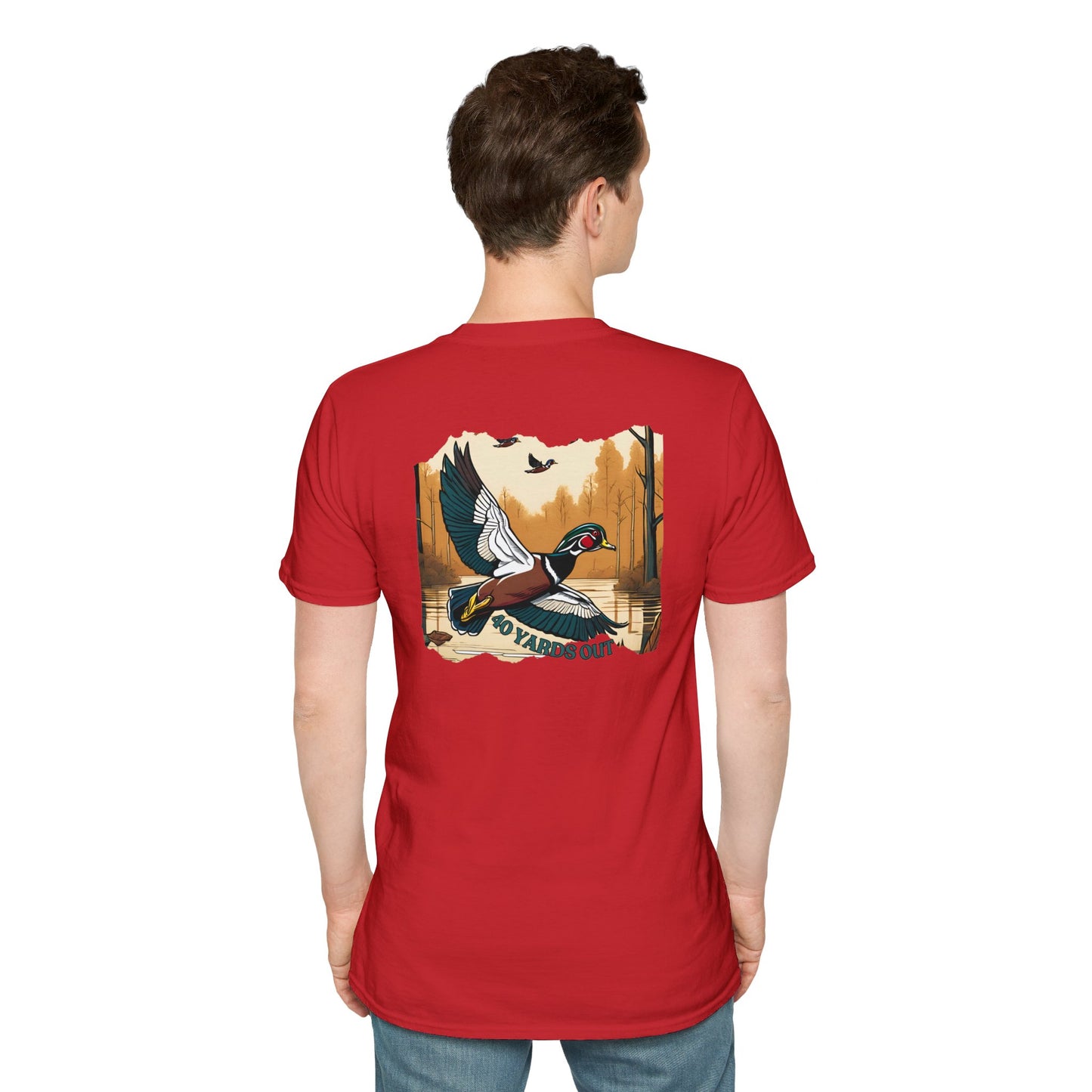 40 Yards Out Wood Duck Unisex Softstyle T-Shirt