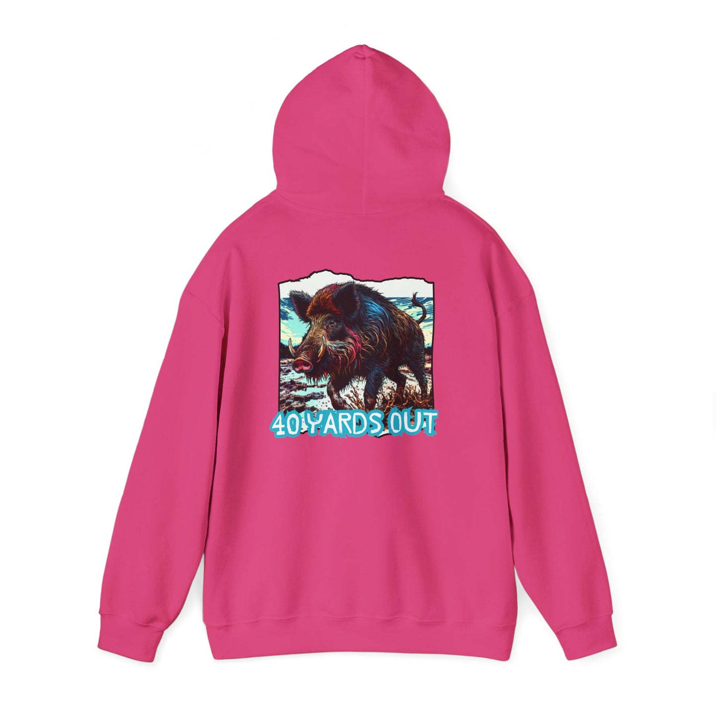 40 YARDS OUT Brand Productions Muddy Boar Heavy Blend™ Hooded Sweatshirt