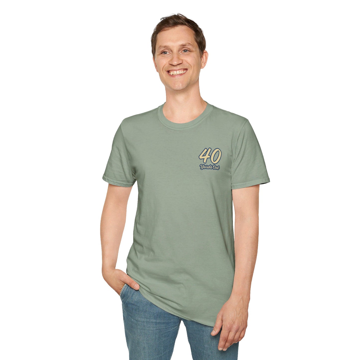 Black Lab Retriever in boat Unisex Softstyle T-Shirt