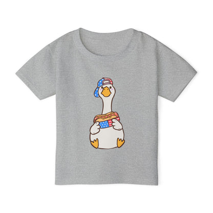 Toddler T-shirt Red White and Blue Young Duck Design