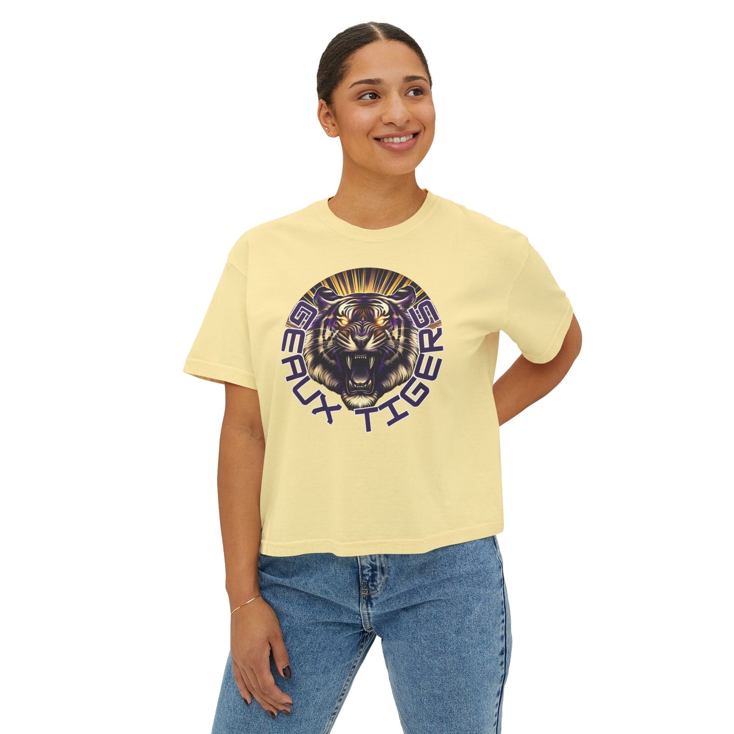 Tigers circle Women's Boxy Tee
