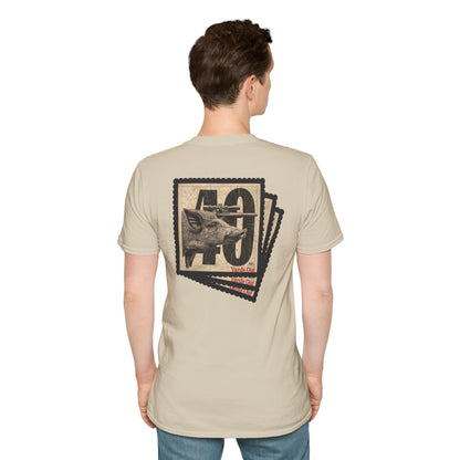 40 Yards Out Hog Hunt Unisex Softstyle T-Shirt