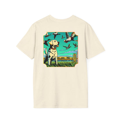 40 Yards Out Yellow Retriever Duck Watch Unisex Softstyle T-Shirt