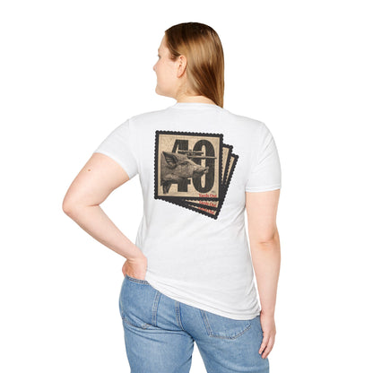 40 Yards Out Hog Hunt Unisex Softstyle T-Shirt
